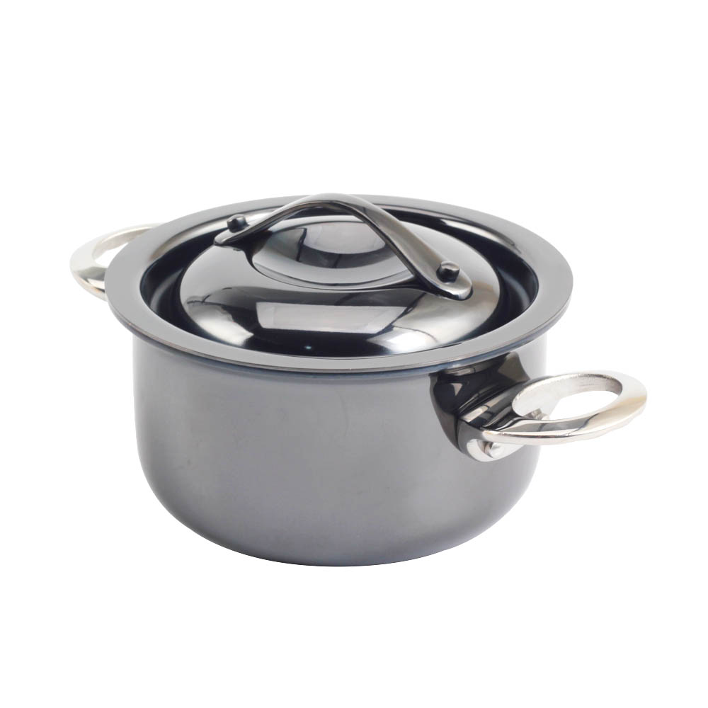 Gun Black Stainless Steel Tri-Ply Mini Sauce Pot — 3