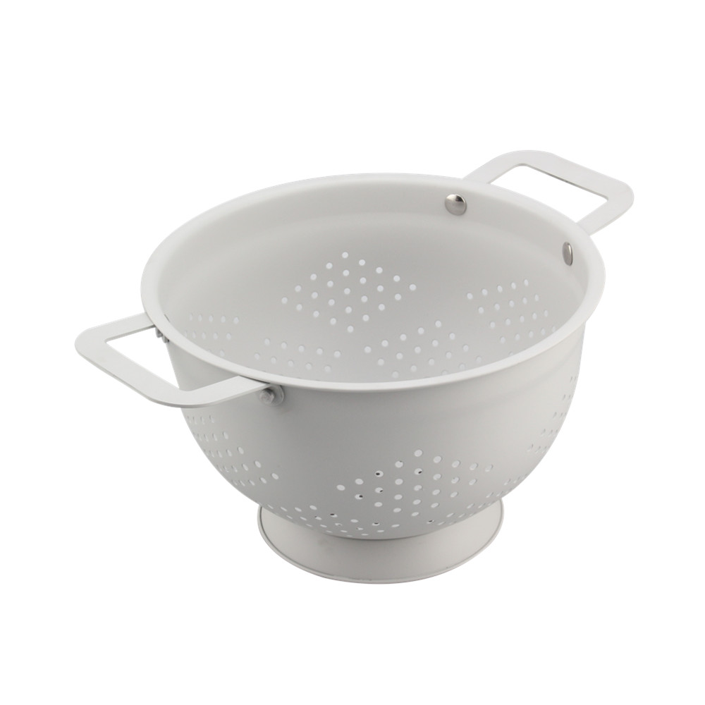 Morden Design White Stainless Steel Colander — product information