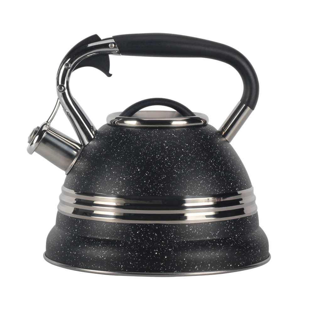 3l Stainless Steel Whistling Kettle (Black) — product information