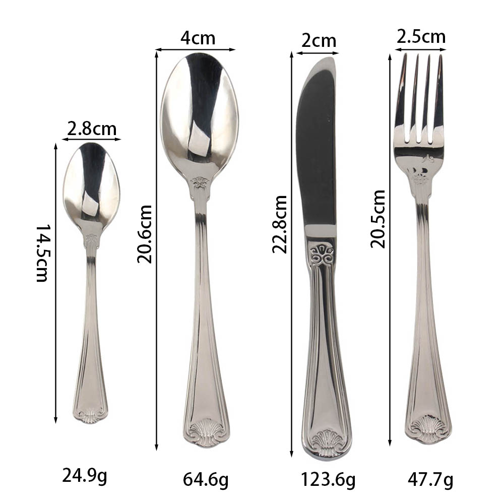 18/10 Stainless Steel, Silverware Set with Serving Utensils — product information