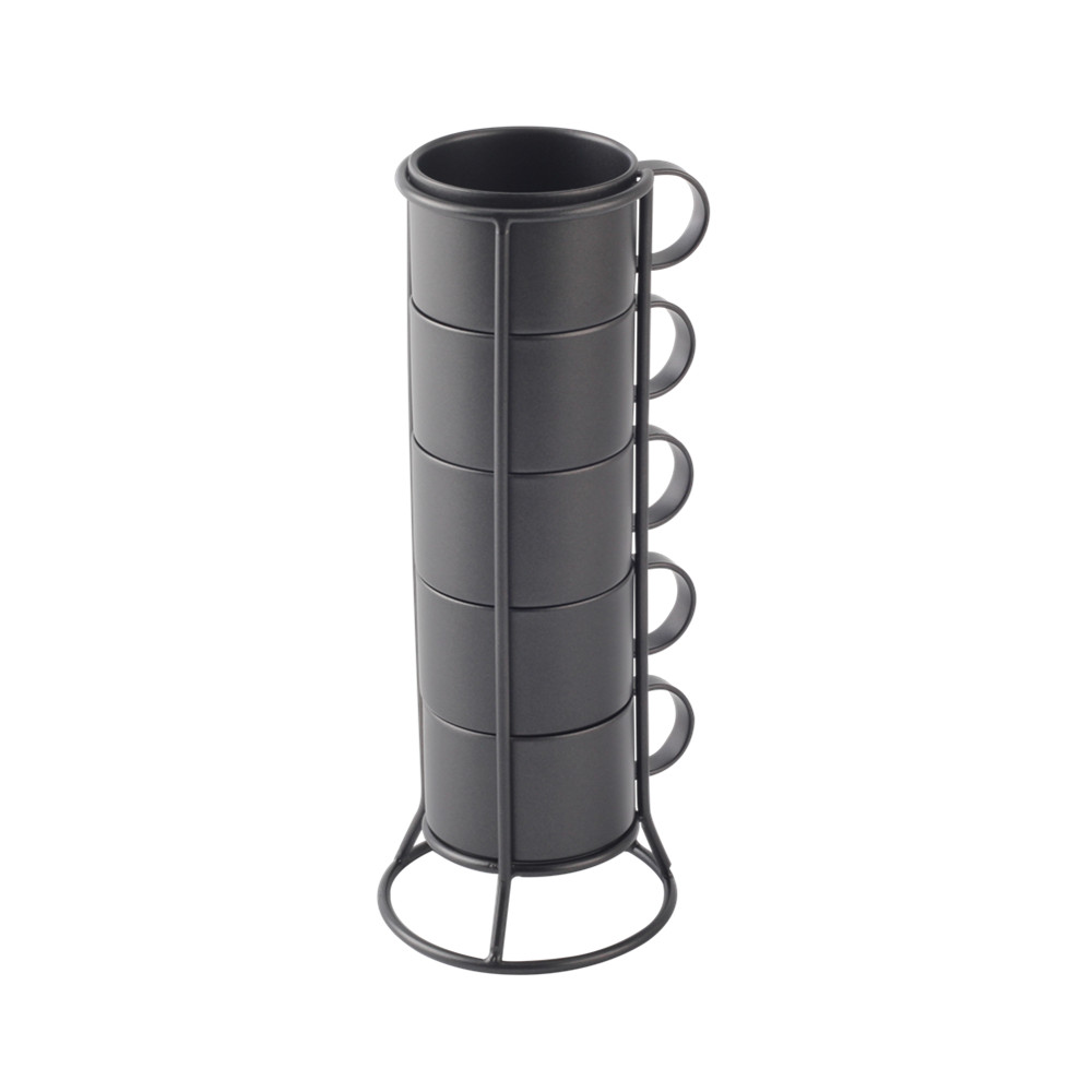 Stainless Steel Stackable Espresso Cups (Set Of 5) — 3