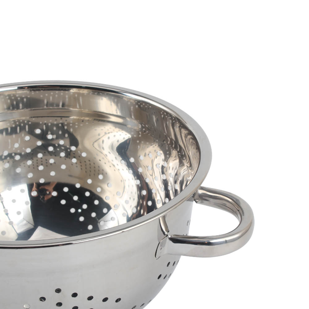 Premium Stainless Steel Colander, Pasta Strainer With Handle — 4