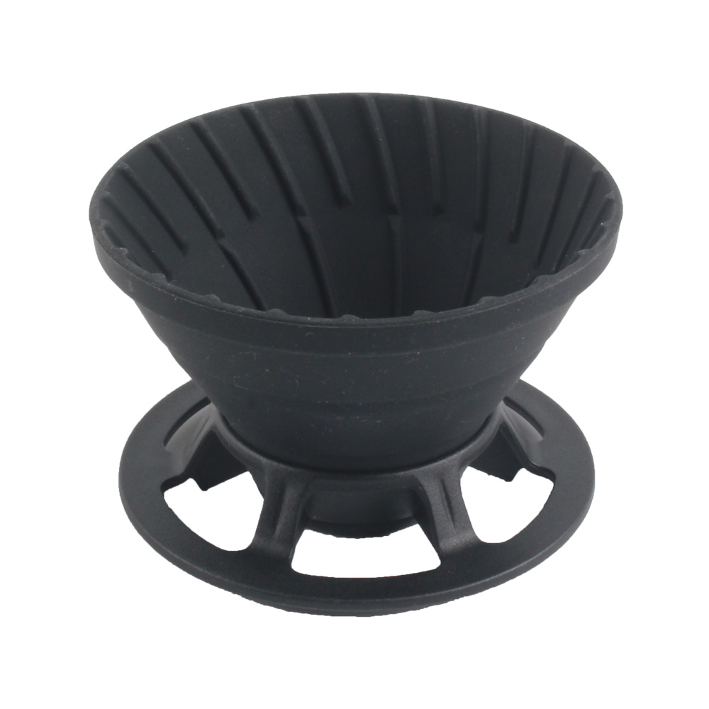 Collapsible Pour Over Coffee Dripper, Silicone Reusable Pour Over Coffee Maker for Camping, Travel — 2