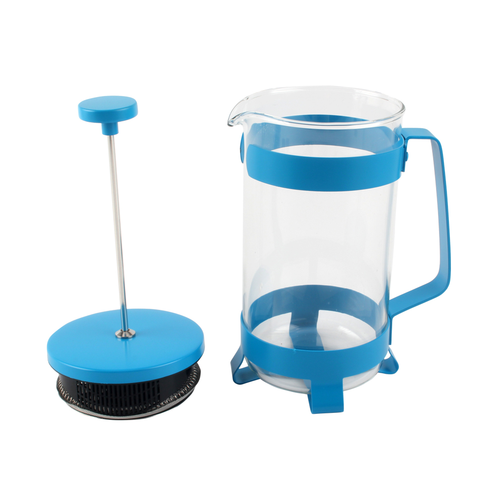 Tea Brewer & Coffee Plunger 34oz, Heat Resistant Borosilicate Glass Caffettiere With Steel Plunger — 4