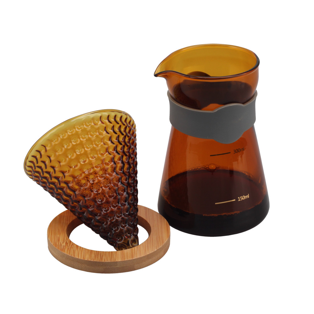 Pour Over Coffee Maker Made Of High Borosilicate Glass Stainless Steel Filter — product information