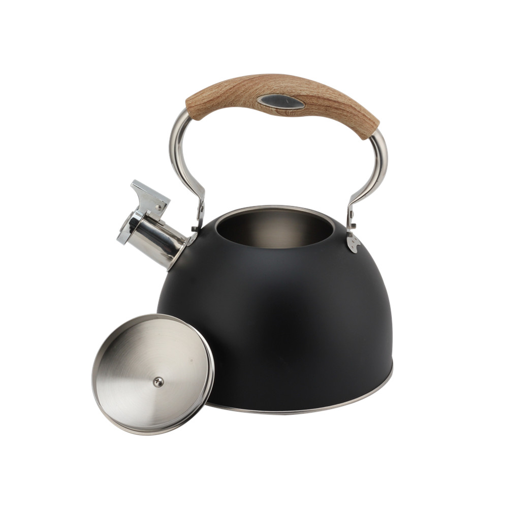 Stainless Steel Whistling Kettle ,Teapot Suitable for Induction And Gas, Black Color — 6