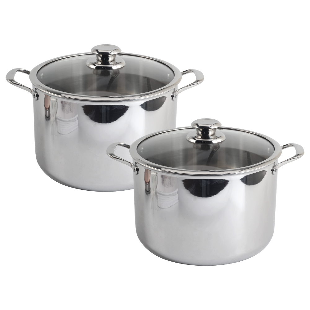 Stainless Steel Tri-Ply Stockpot With Lid, Induction — product information