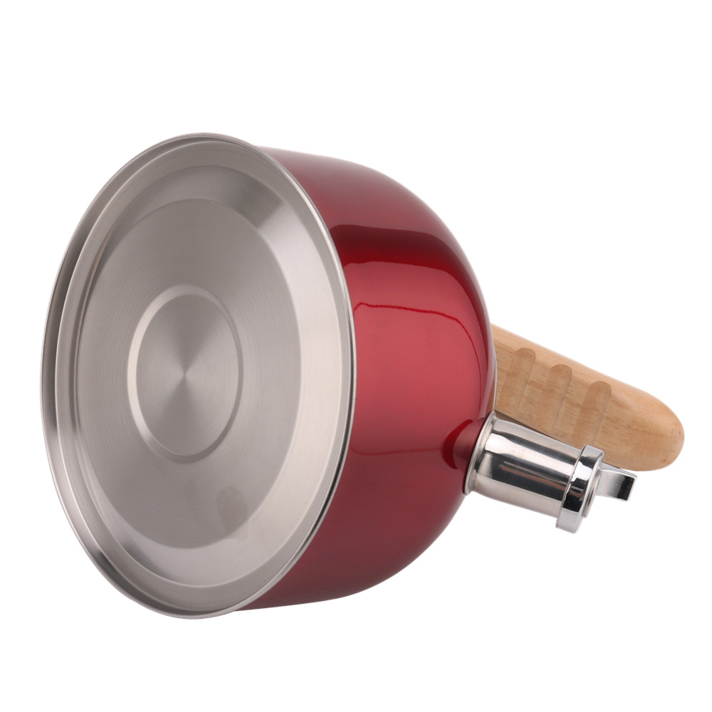 Wooden Handle-Stainless Steel Whistling Tea Kettle-Kettle With Flute — 6