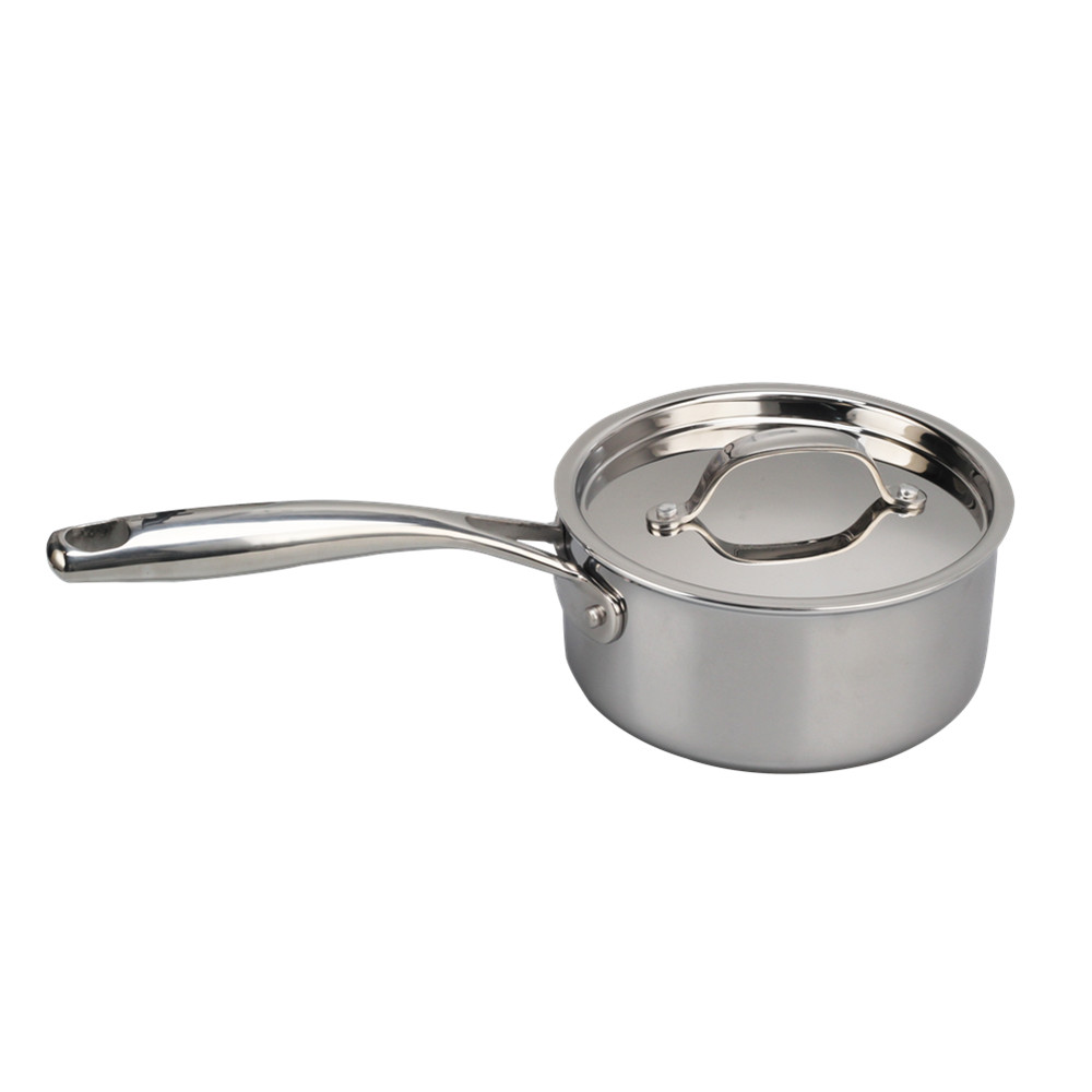 Whole-Clad Tri-Ply Stainless Steel Saucepan With Lid — 2
