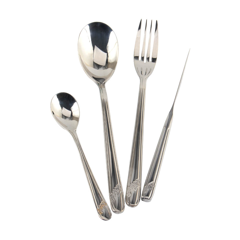 Stainless Steel Flatware Set, Durable Stainless Steel Tableware Include Forks Spoons Knives, Mirror Polished Tableware Set — 4
