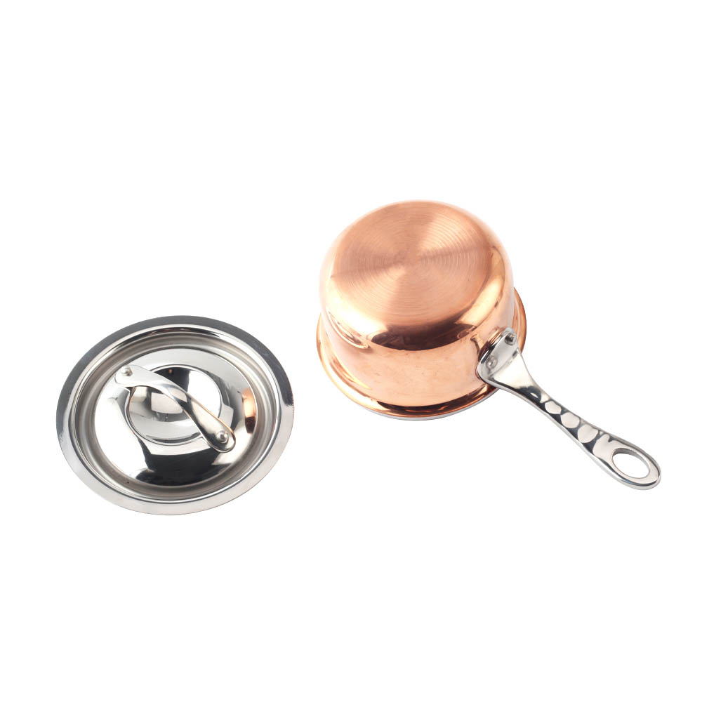 Tri-Ply Stainless Steel Mini Sauce Pot With Cover — 7