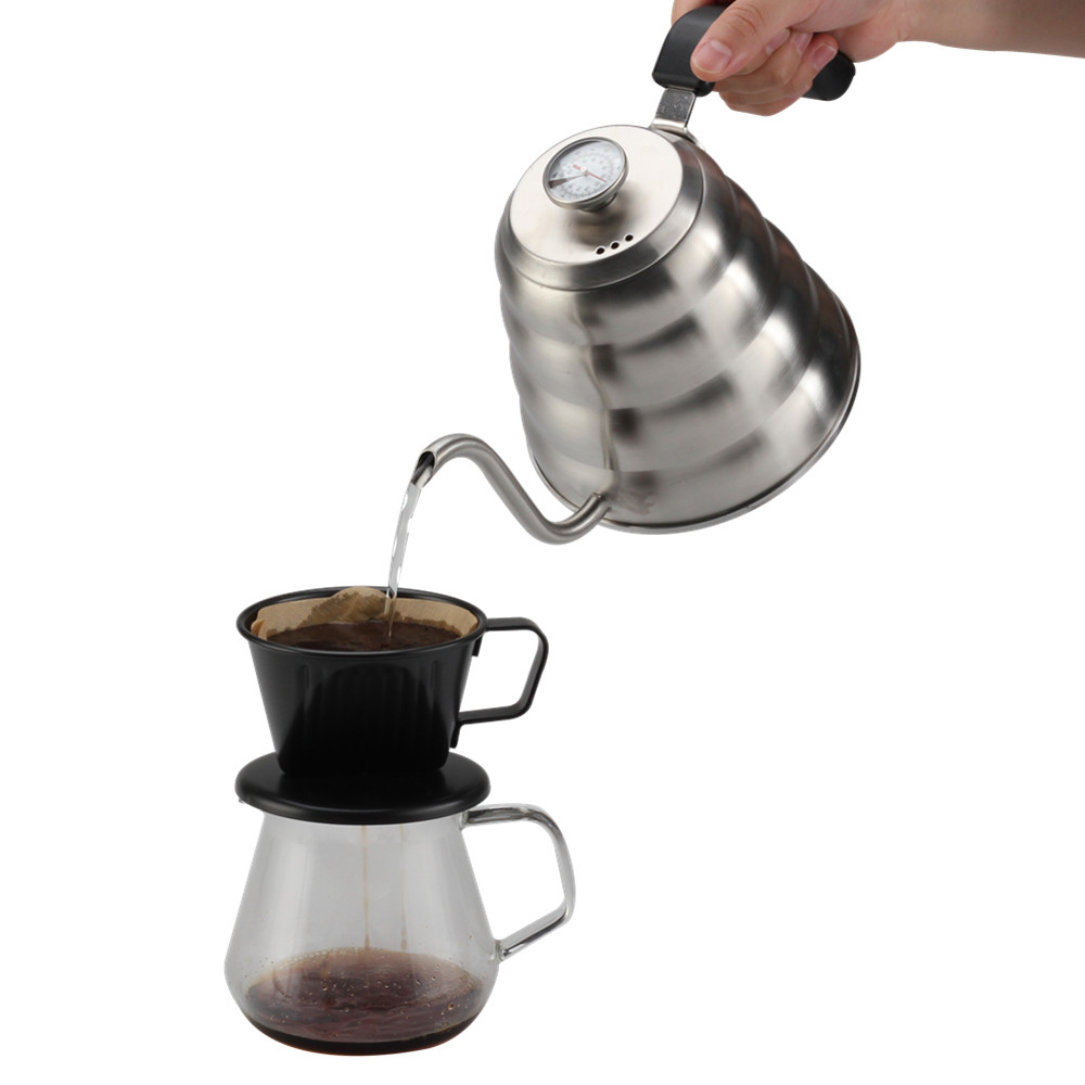 Coffee Maker Set, Pour Over Coffee Gooseneck Kettle With Thermometer — 4