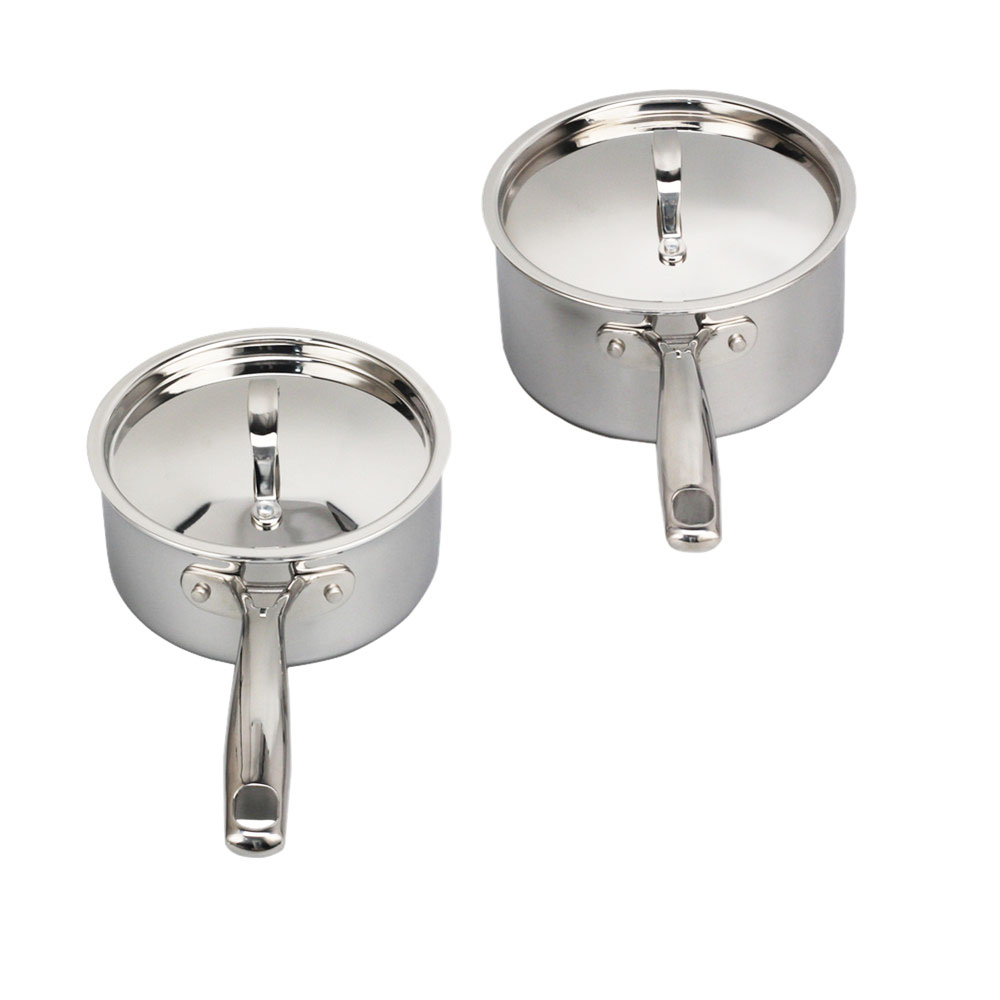 Whole-Clad Tri-Ply Stainless Steel Saucepan With Stainless Steel Lid — product information