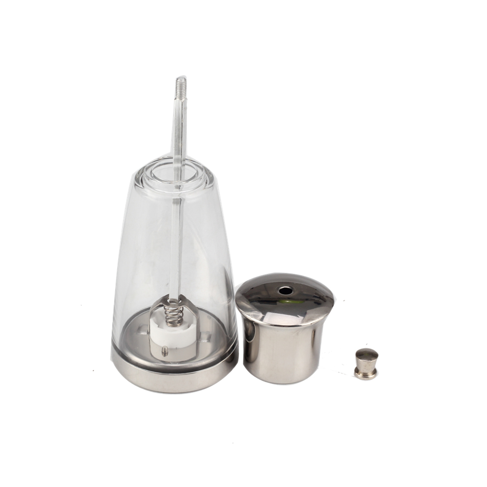 2pcs Salt And Pepper Mill, Manual Salt And Pepper Mill in Glass And Stainless Steel — product information