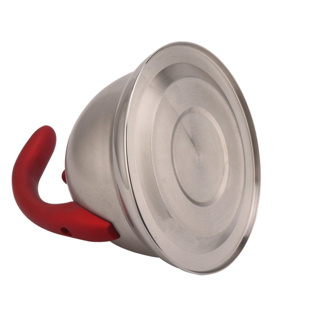 3 Litre Capacity Stainless Steel Whistling Tea Kettle-Red Handle — 5