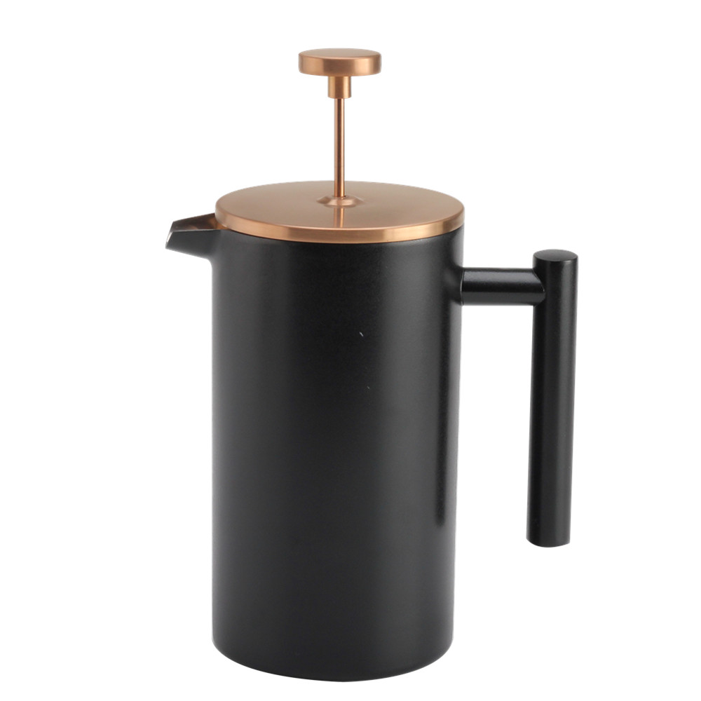 Black Stainless Steel French Press Coffee Maker — product information