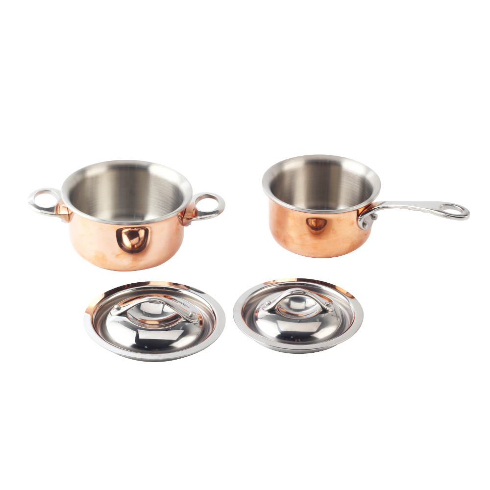 Silver Stainless Steel Mini Sauce Pot — 4