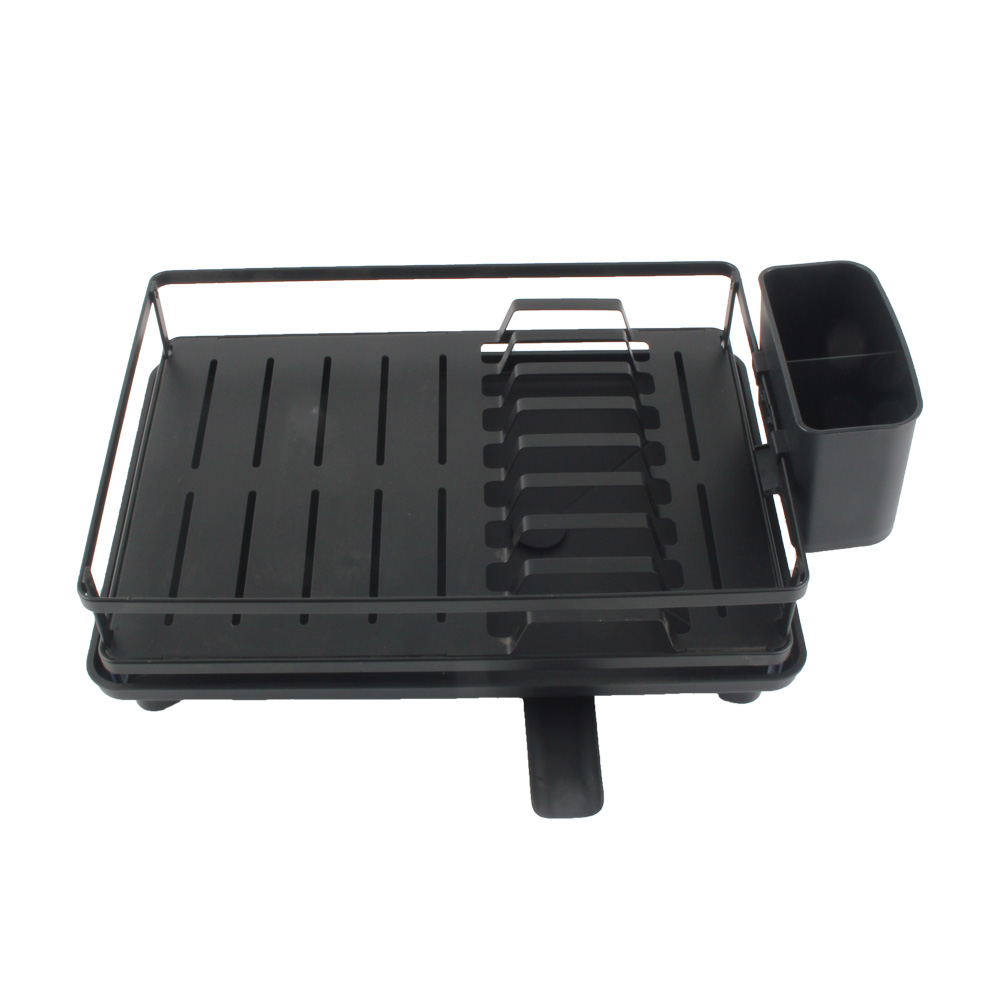 Dish Rack With Drainboard, Rustproof Dish Drainer With Utensil Holder for Sink — 4