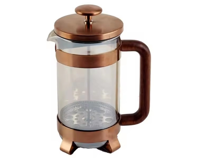Wood Handle Glass Coffee French Press — 5