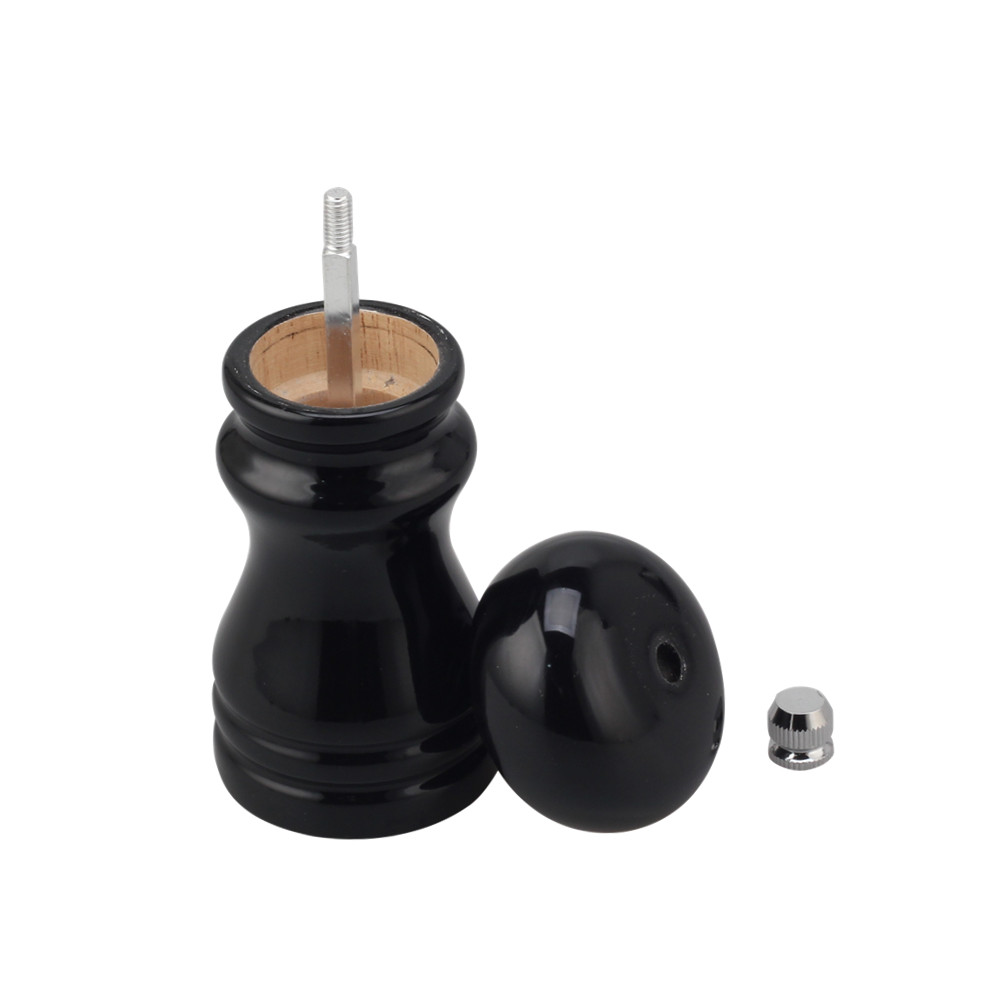 ​Wooden Mini Salt Mill And Pepper Grinder Set, Pepper Mill, Salt Shakers — 4