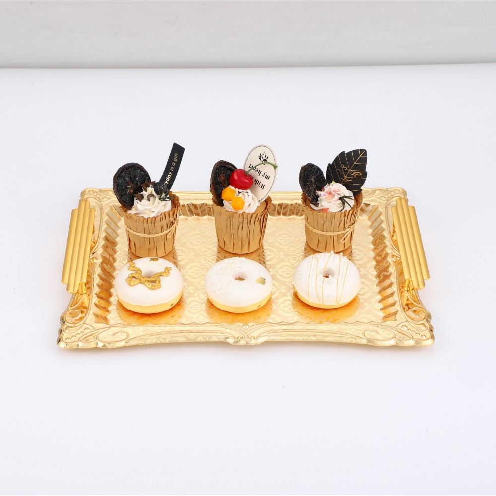 Middle East Lace Rectangular Iron Tray — product information