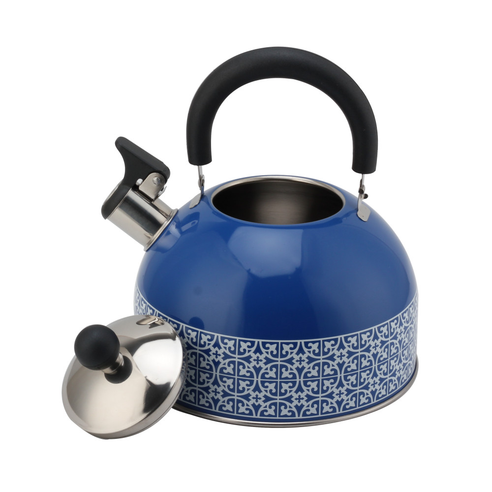 Patterned Stainless Steel Tea Kettle With Whistling Sound — product information