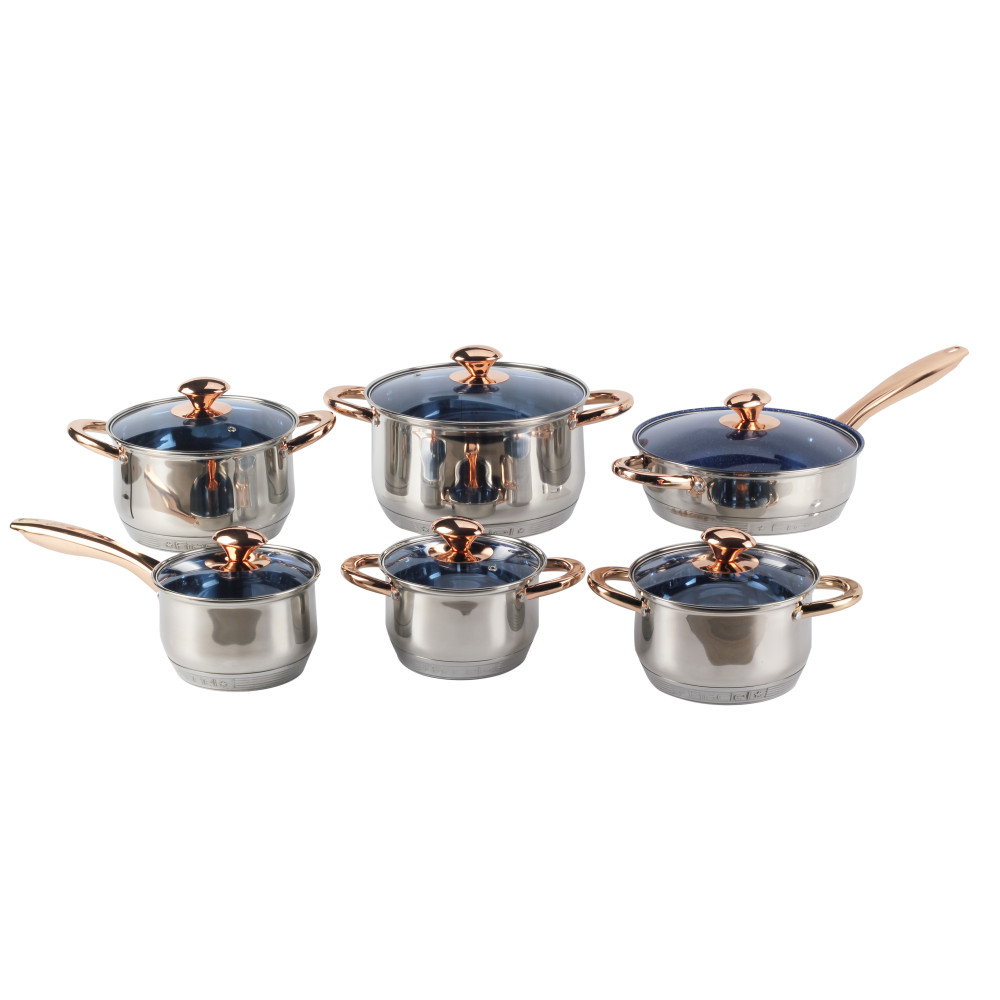 Non-Stick Cookware Set With Golden Handle — 4