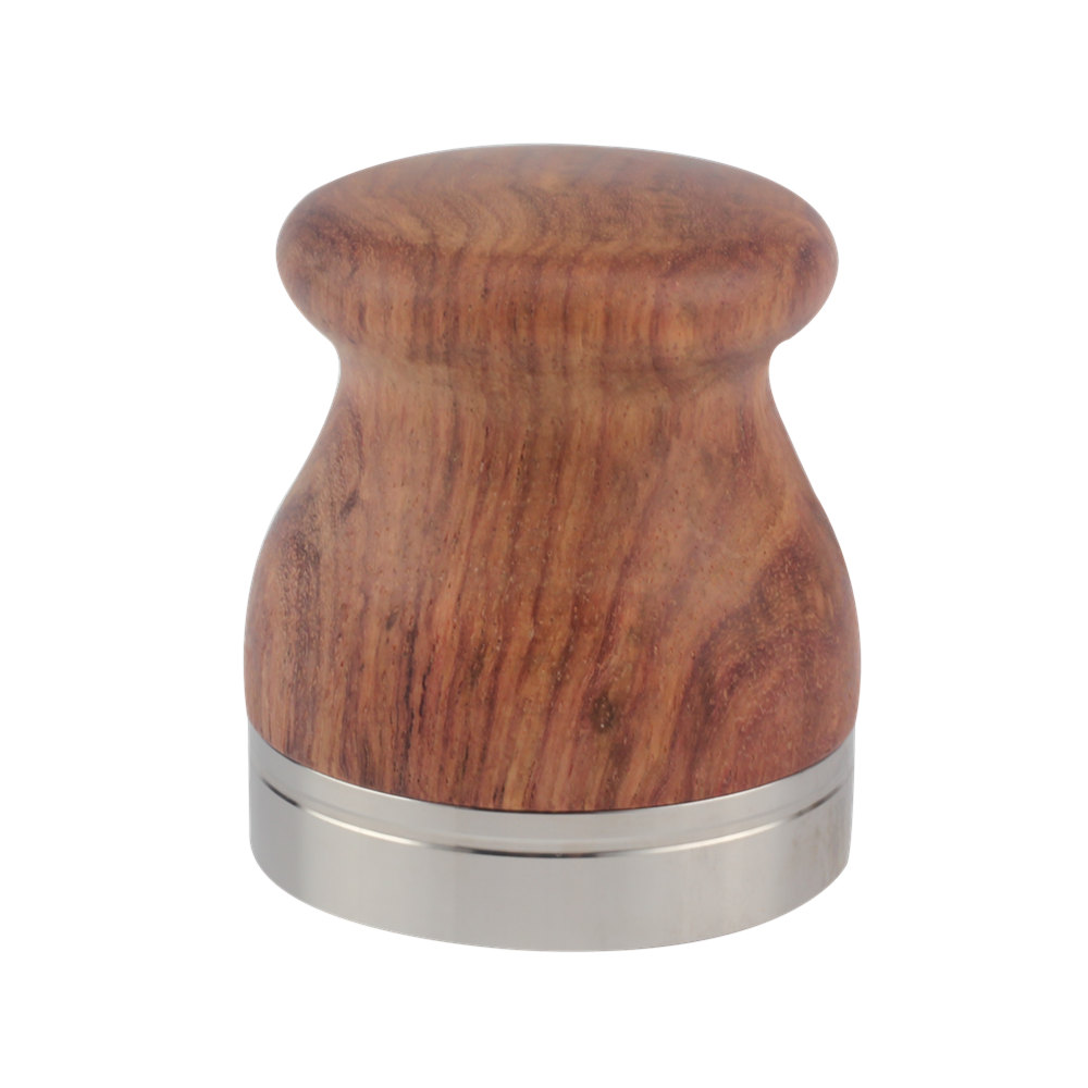 Stainless Steel Espresso Press With Wood Handle — product information