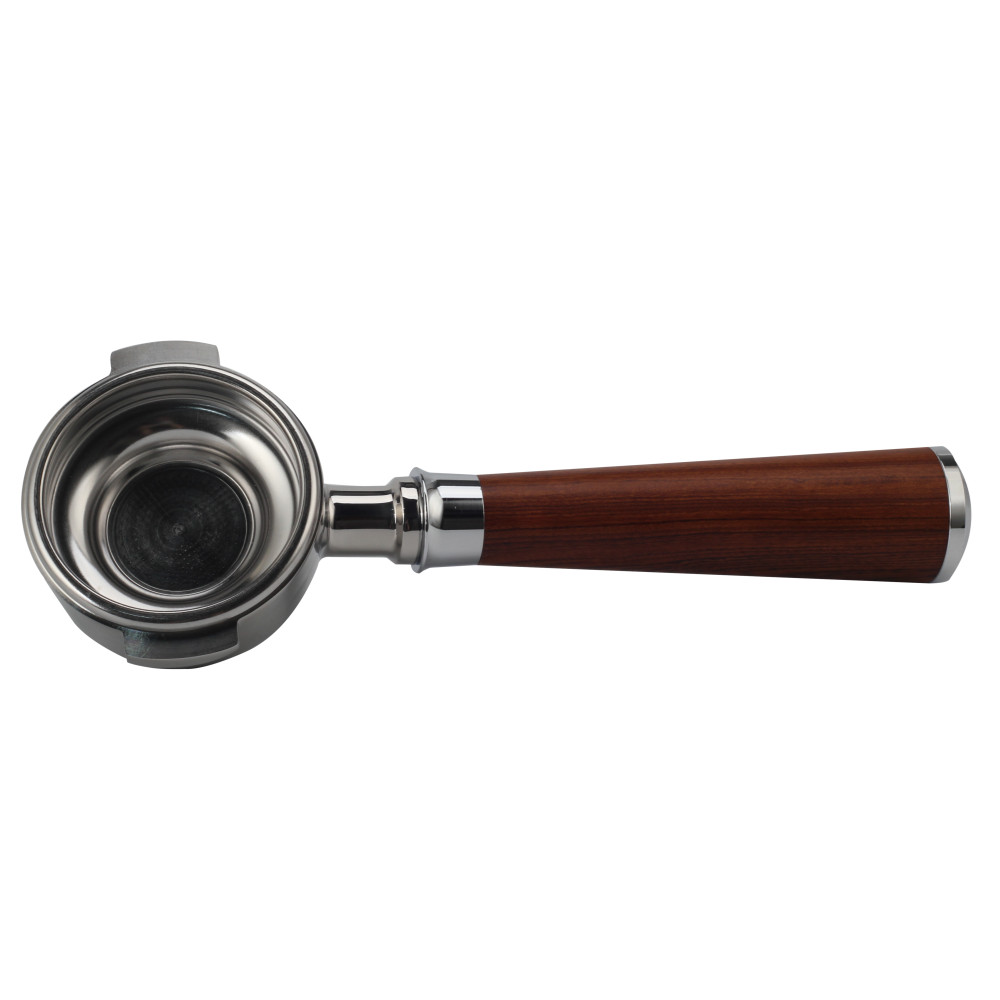 Wood Handle & Single Spout Portafilter for 2 Ears Coffee Machine — 2