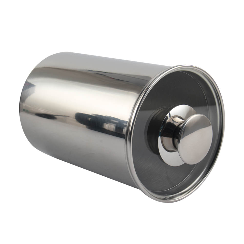 Stainless Steel Portable Storage for Coffee & Tea, Glass Lid — 2