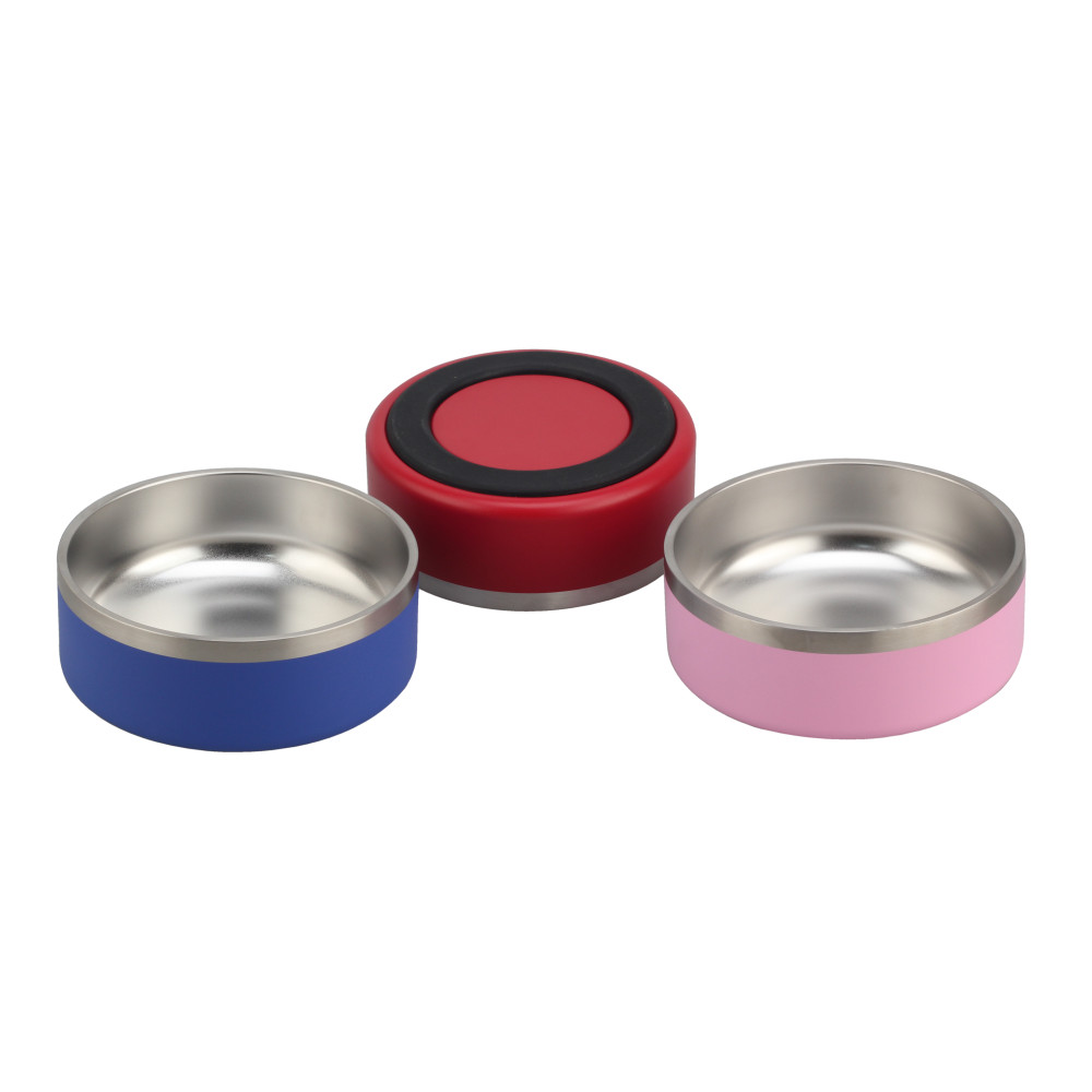 Stainless Steel Pet Bowls Set Of 3 for Food And Water, Silicone Base Anti-Slip — product information
