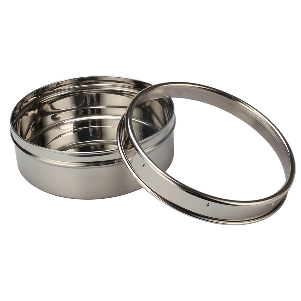 Storage Tin With Window in Lid, Stainless Steel Biscuit Tin — 2