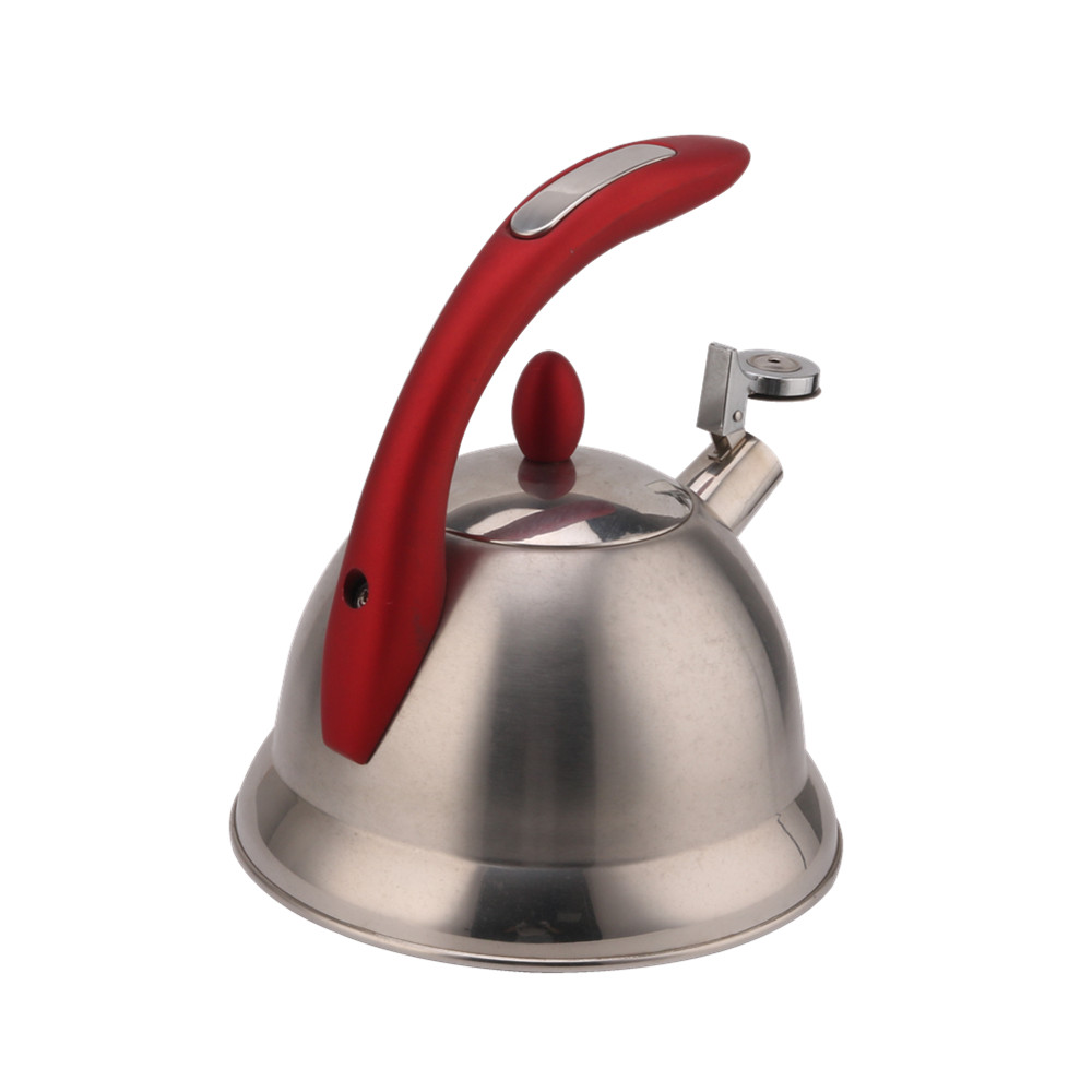 3 Litre Capacity Stainless Steel Whistling Tea Kettle-Red Handle — 2