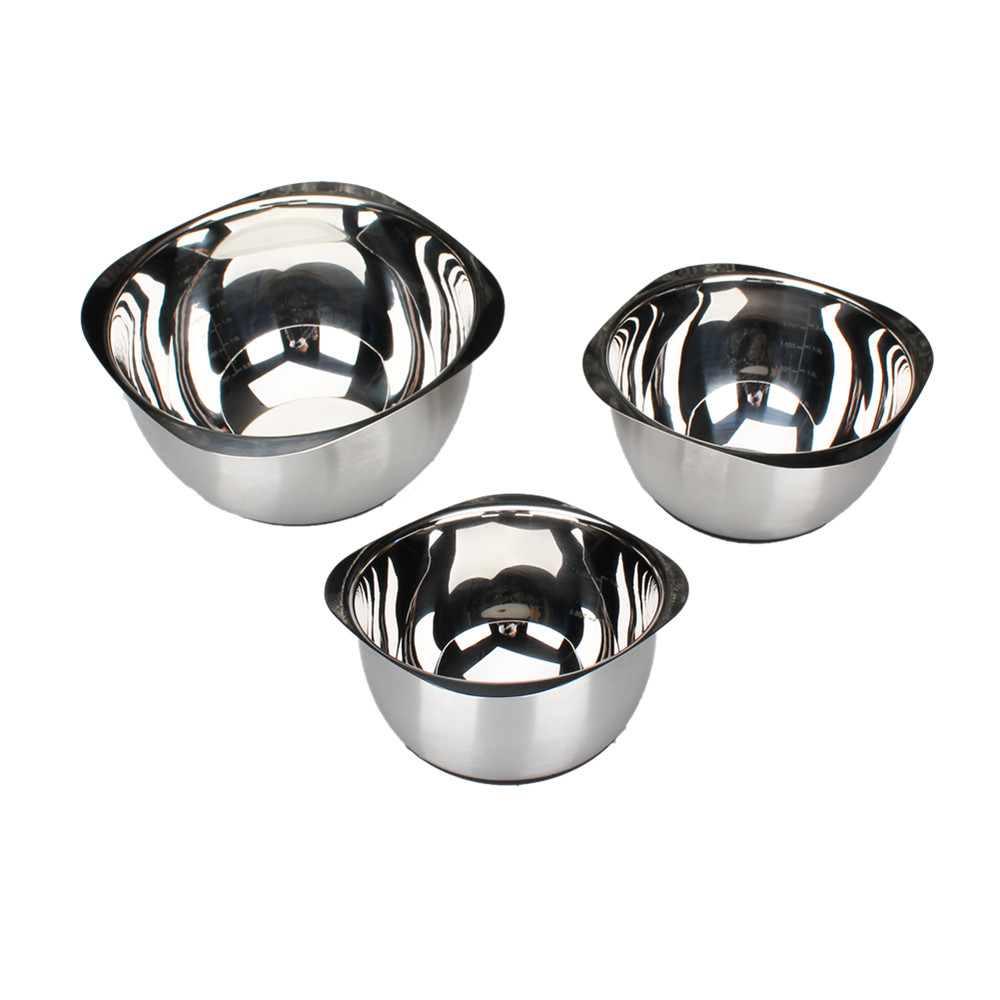 3pcs Square Mixing Bowls, Nested Bowls Kitchen Mixing — product information