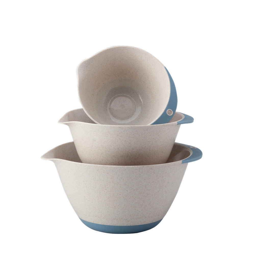 3pcs Nesting Plastic Mixing Bowls for Baking — 3