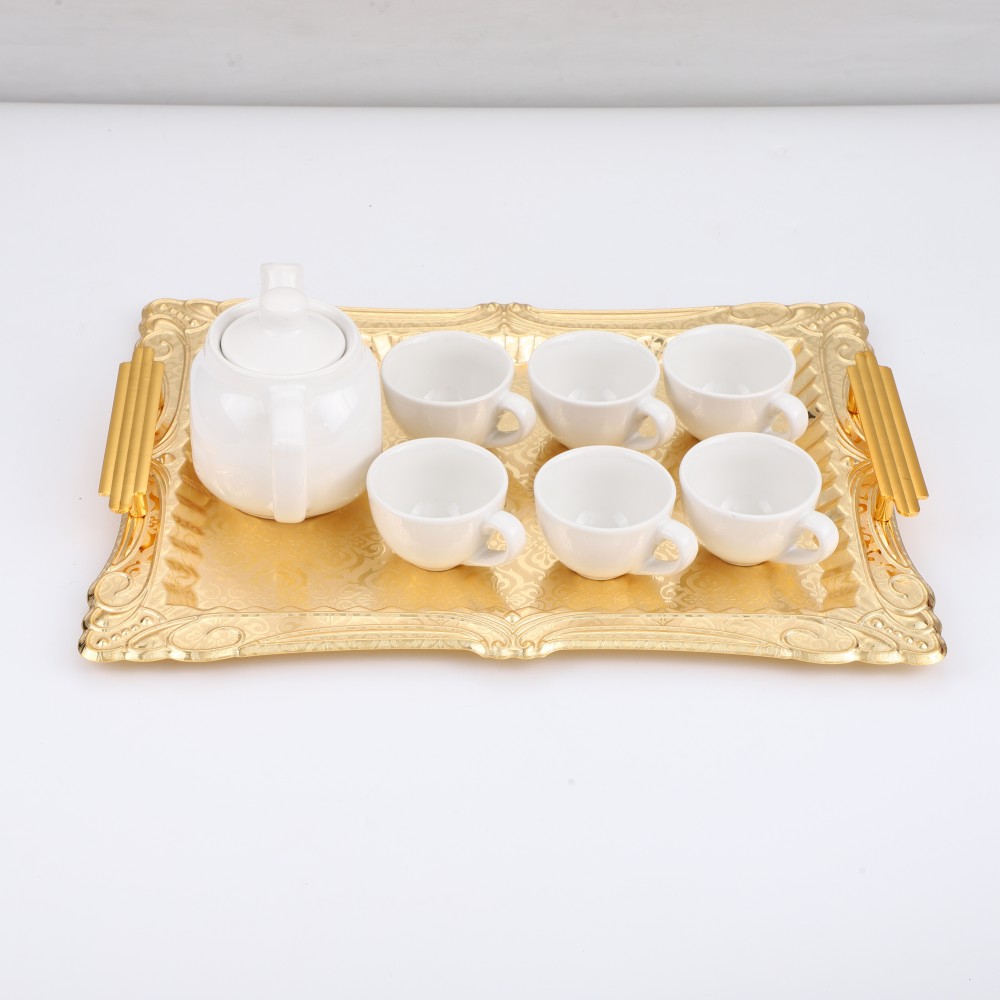 Middle East Lace Rectangular Iron Tray — 2