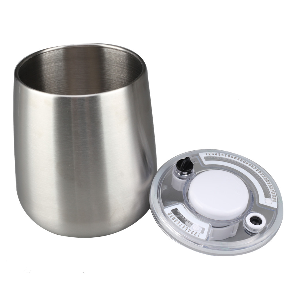 Stainless Steel Airtight Canister Food Storage Container, Kitchen Jar With Clear Lid — 5