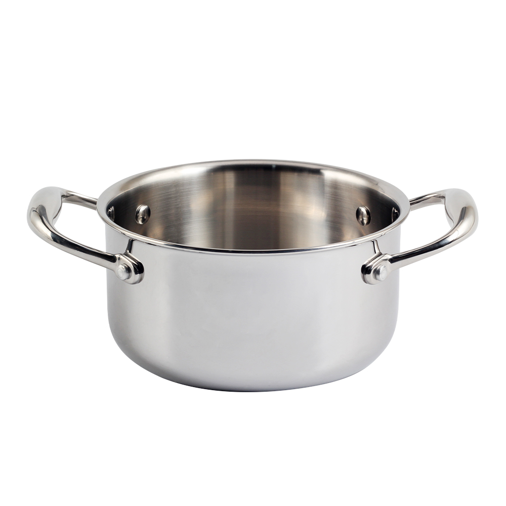 Tri-Ply Stainless Steel Induction Stock Pot Set With Lid — 2