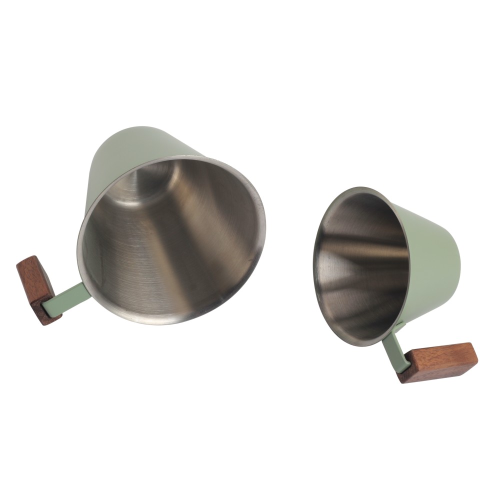 Metal Measuring Cup With Wood Handle — product information