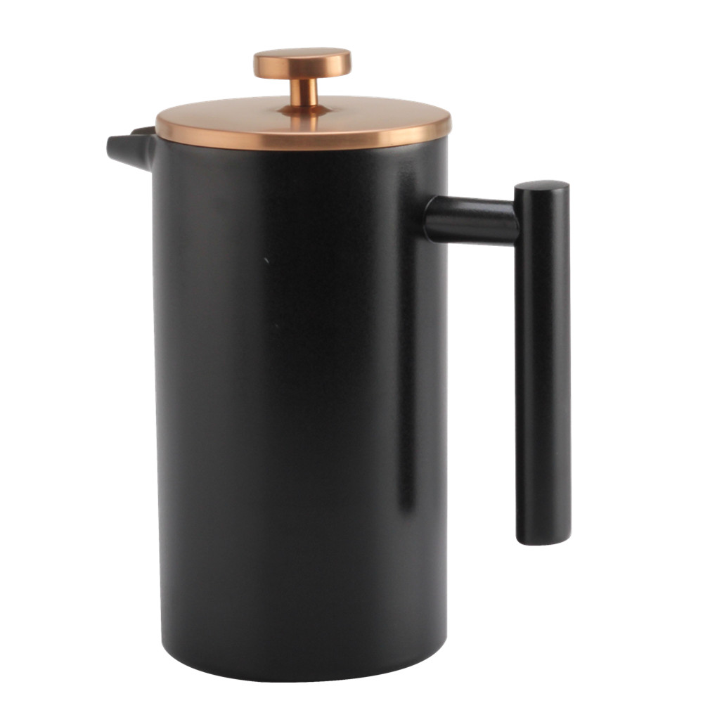 Black Stainless Steel French Press Coffee Maker — 4
