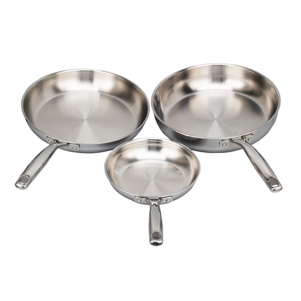Triply Stainless Steel Frying Pan With Lid — 2