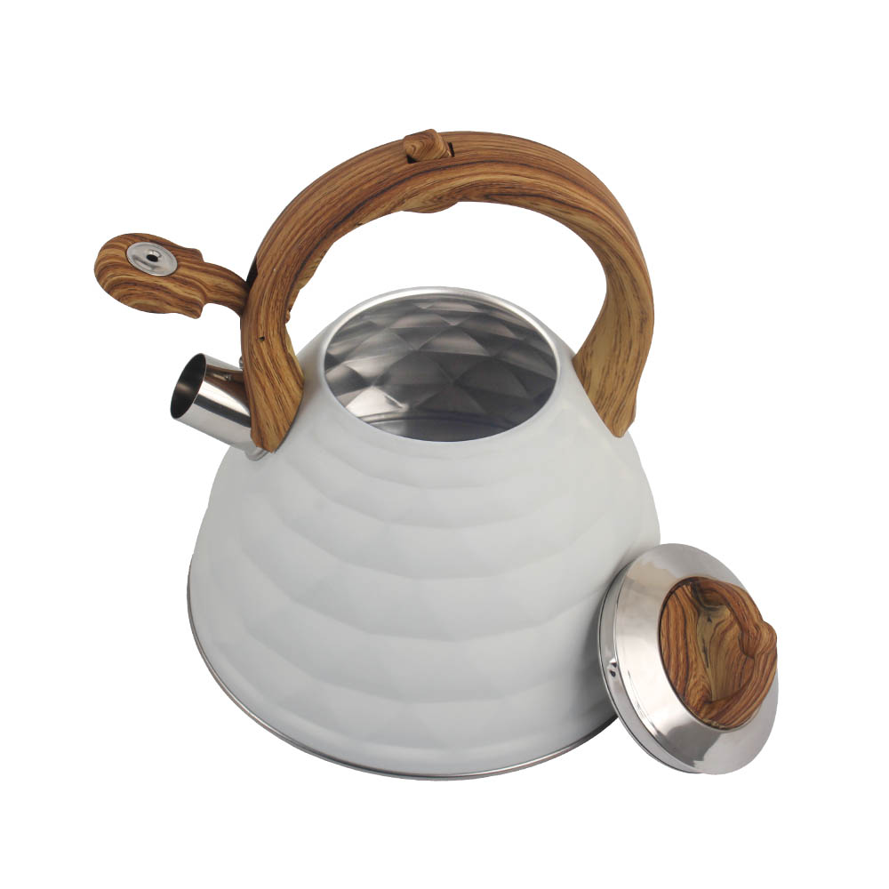 Stainless Steel Whistling Kettle (White) — product information