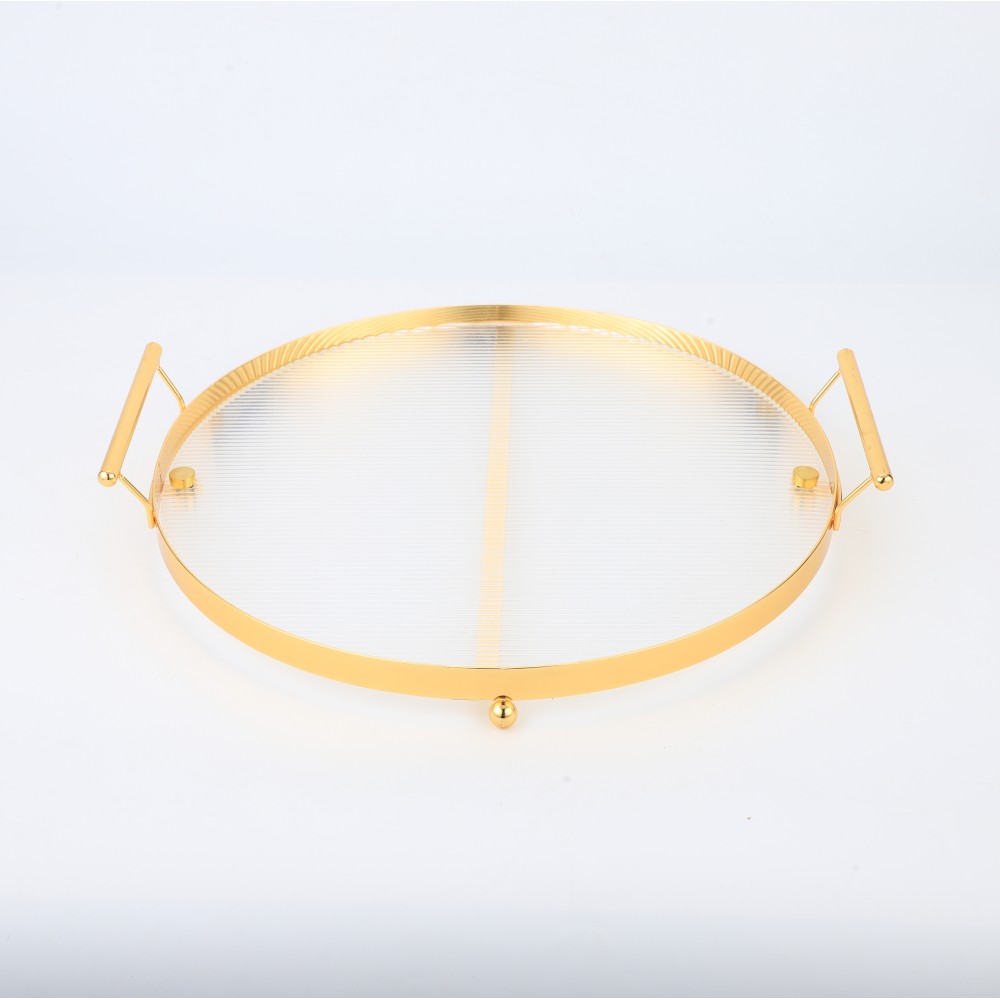 Acrylic Serving Tray With Handles — product information
