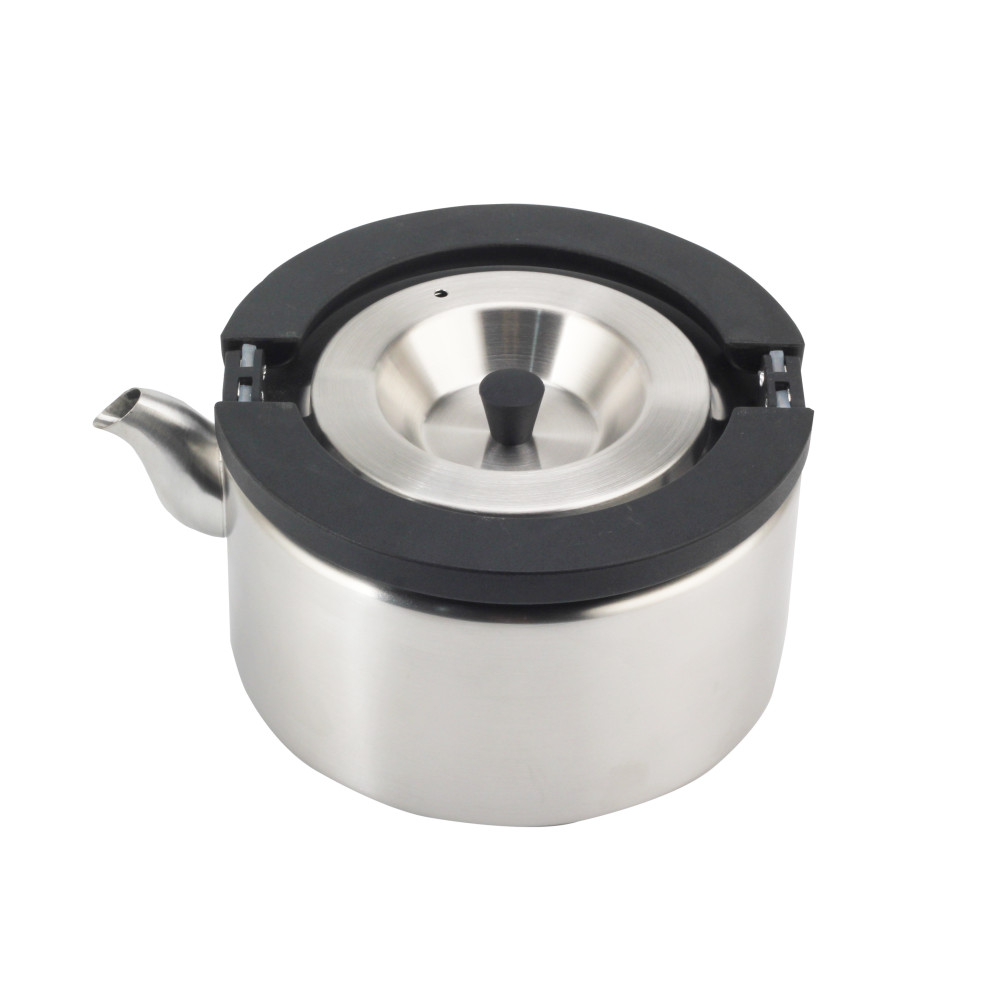 Large Capacity Stainless Steel Teapot With Foldable Handle — 4