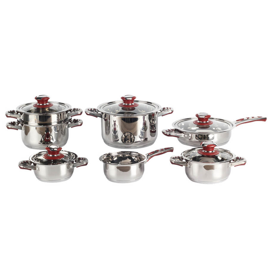 Stainless Steel Cookware Set With Heat Manage Thermometer Knob