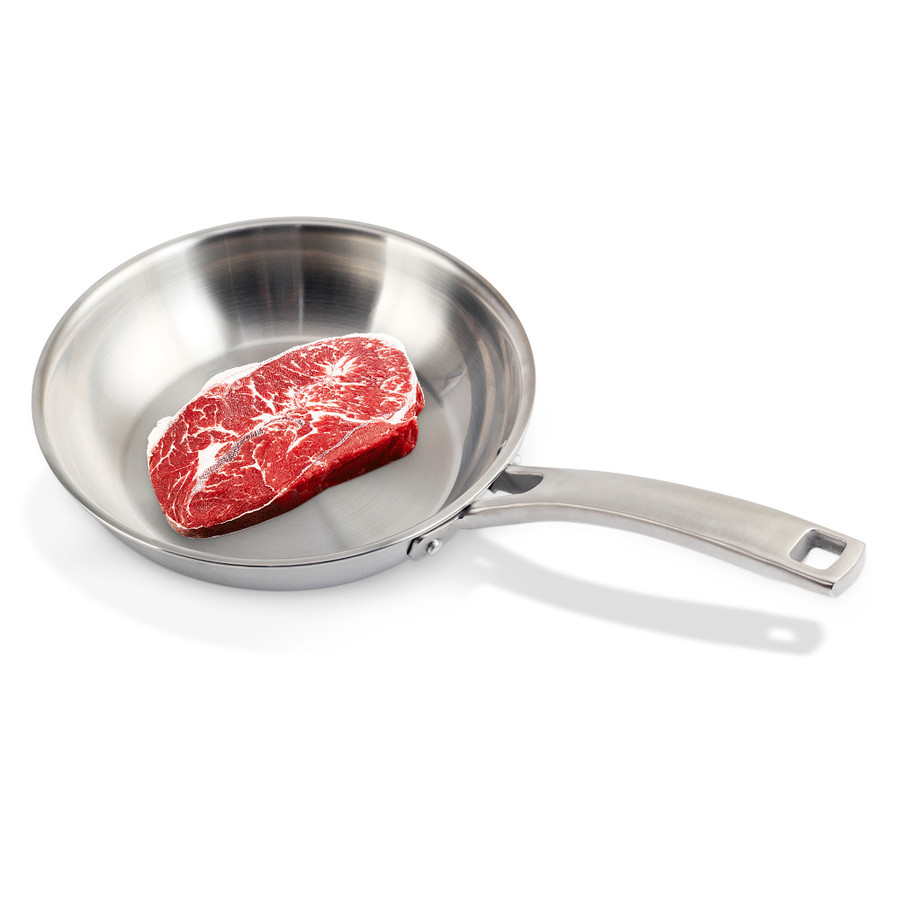 8\" & 10\" Tri-Ply Stainless Steel Frying Pan