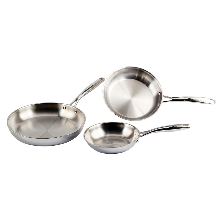 Tri-Ply 12 Inch Stainless Steel Frying Pan